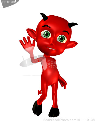 Image of waving little devil