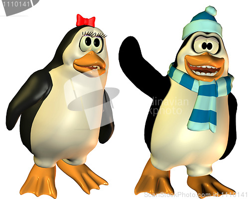 Image of Friendly married penguin