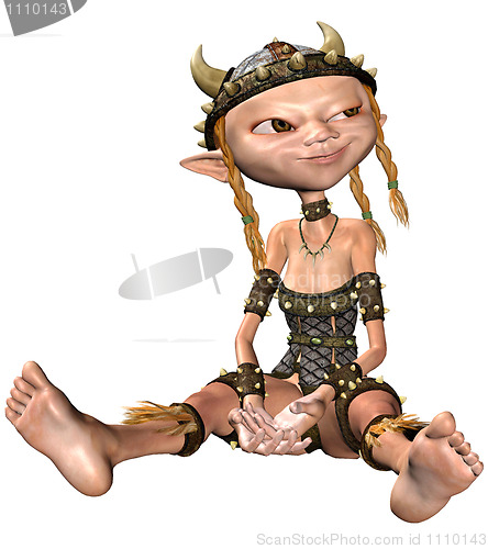 Image of Sitting Viking girls