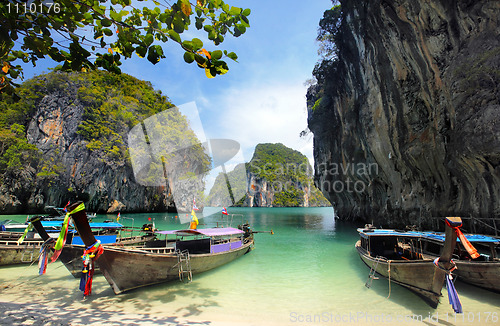 Image of Long tailed boats in Thailand 