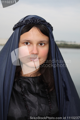 Image of Beutiful woman in black