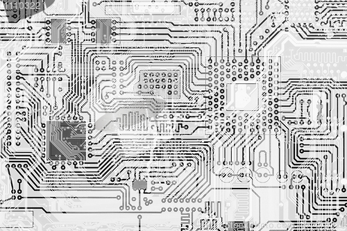 Image of Circuit board industrial electronic graphical background