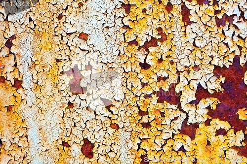 Image of Cracked and rusted metal surface