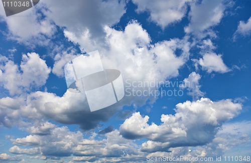 Image of Cloudy blue sky near horizon