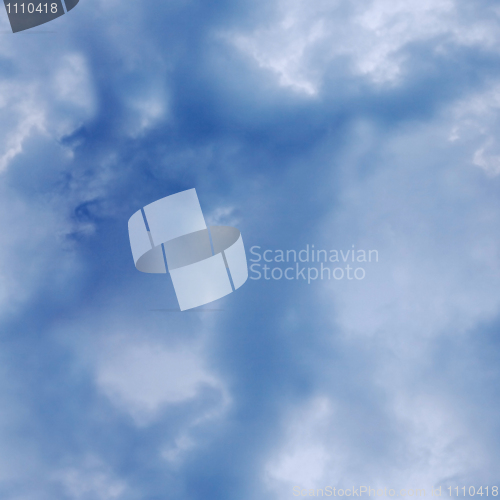 Image of Seamless texture - blue cloudy sky at zenith