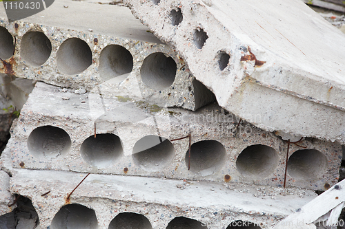 Image of Old concrete plates on dump