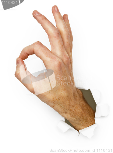 Image of Hand with gesture - Ok