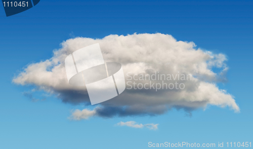 Image of One cumulus cloud in sky