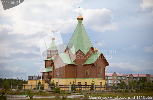 Image of Modern Christian wooden church