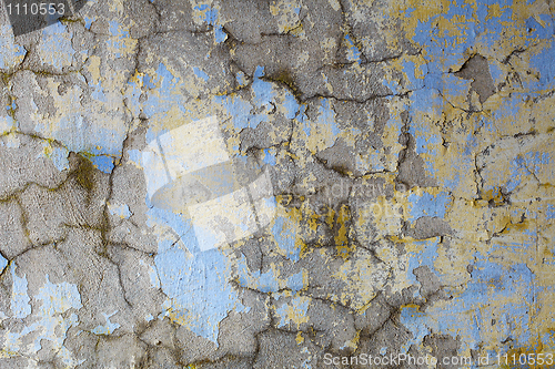Image of Dirty old wall covered with cracks