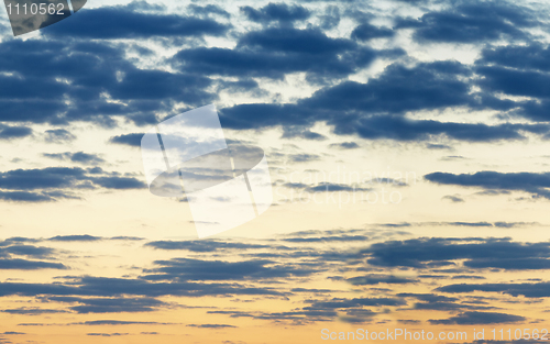 Image of Horizontal seamless panorama of evening sky