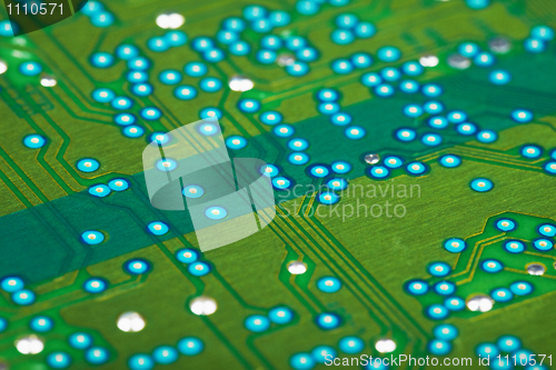 Image of Electronic green circuit board