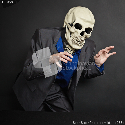 Image of Terrifying person in skeleton mask stolen