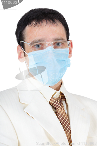 Image of Businessman in medical mask