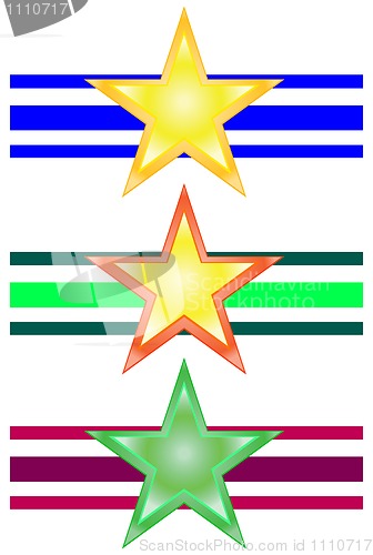 Image of Vector star set