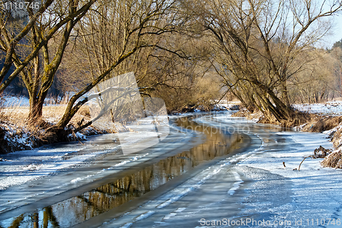 Image of Sunny day in winter landscape