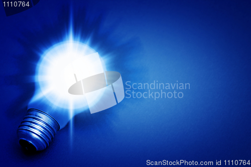 Image of Background with lit lightbulb