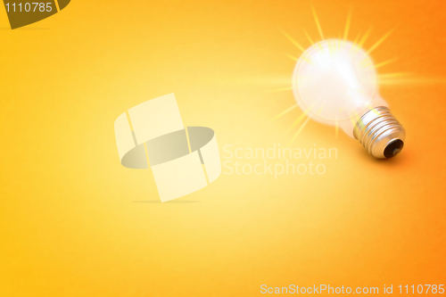 Image of Background with lit lightbulb