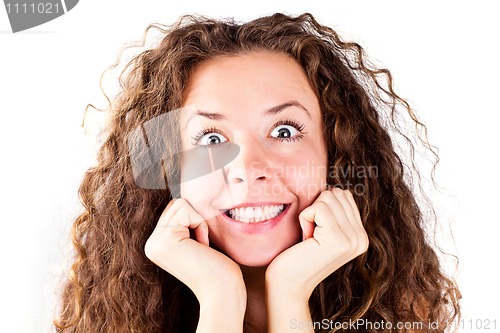 Image of brunette happy lady