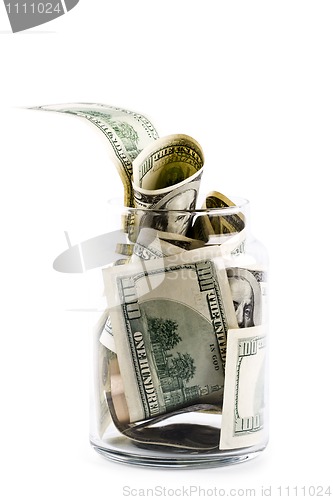 Image of money in glass jar