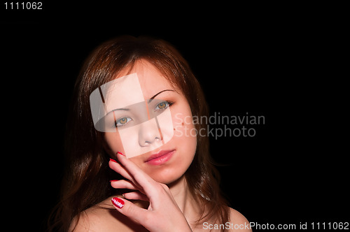 Image of Beautiful young woman face