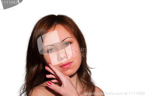 Image of Beautiful young woman face