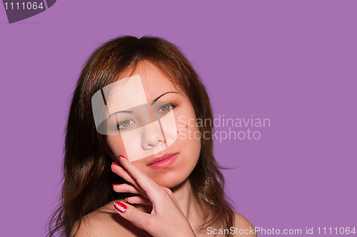 Image of Beautiful young woman face