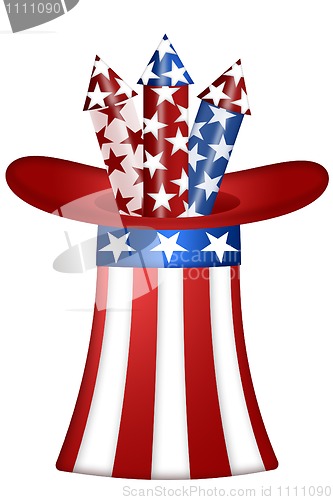 Image of Uncle Sam Hat with Fireworks