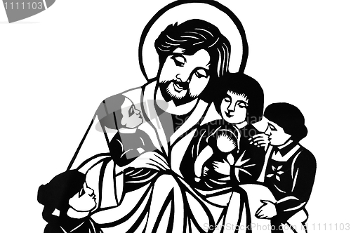 Image of Jesus with children