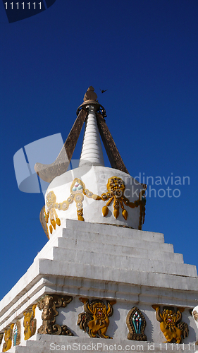 Image of White pagoda in Mongolia