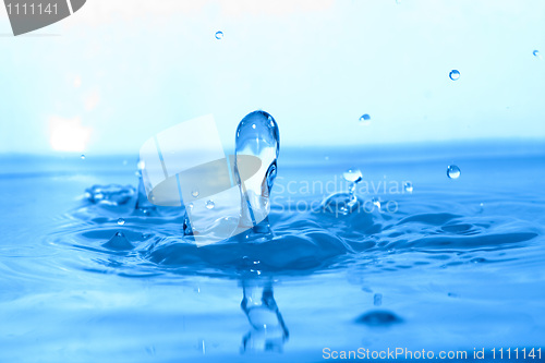 Image of Blue Water Droplet Splash