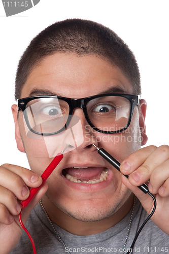 Image of Man Wearing Nerd Glasses