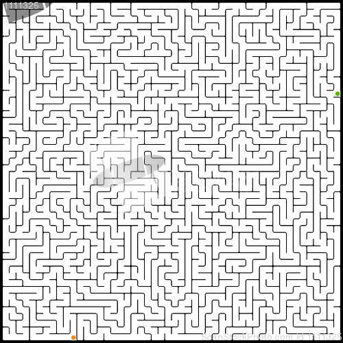 Image of Vector illustration of perfect maze. EPS 8