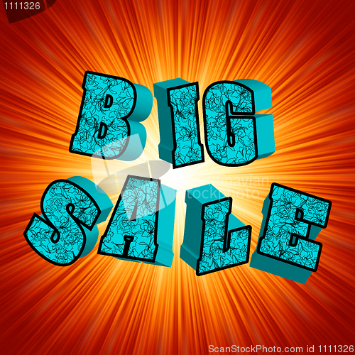 Image of 3d sale message banner template. EPS 8