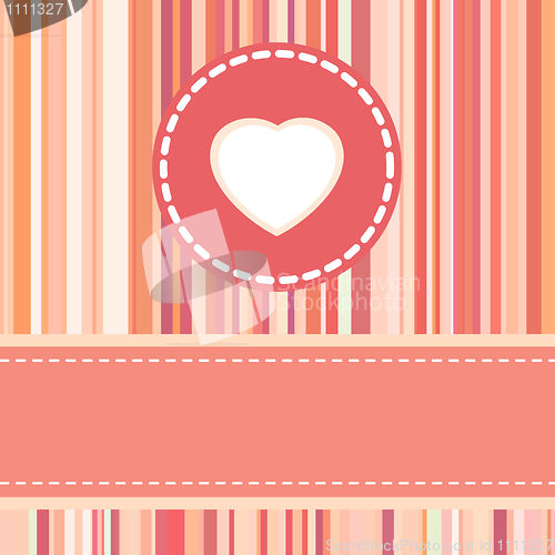 Image of Valentine card design template. EPS 8