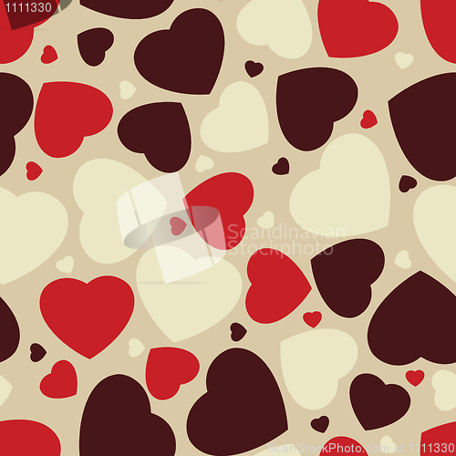 Image of Hearts seamless Background. EPS 8
