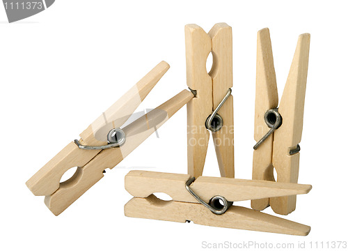 Image of wooden clothes pins