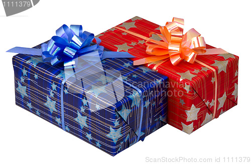 Image of gift boxes  at Christmas or New Year