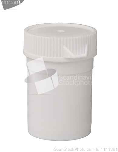 Image of white plastic medicine bottle