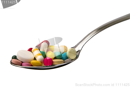 Image of spoon full of tablets