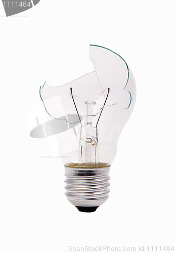 Image of broken household light bulb