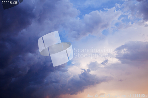 Image of Beautiful summer cloudy sky
