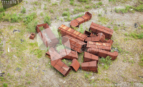 Image of Heap of rusty iron garbage