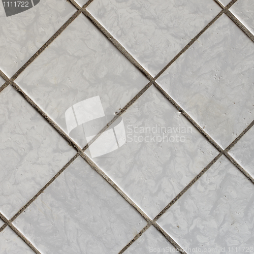 Image of Square fragment of tiled wall