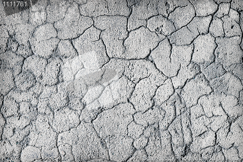 Image of Deep large cracks on surface of plaster