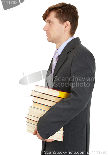 Image of Young man with books