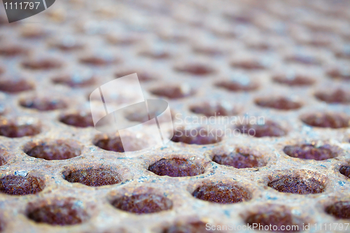 Image of Old dirty rusty steel deck