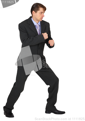 Image of Businessman ready to fight