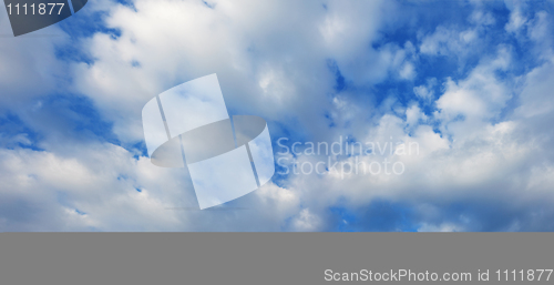 Image of White cumulus clouds