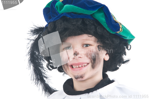 Image of Child playing Zwarte Piet or Black Pete